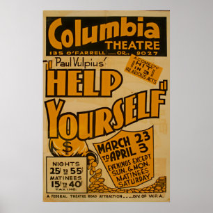 Poster vintage do Teatro Columbia