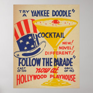Poster vintage do teatro de Hollywood
