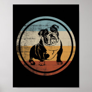 Poster Vintage Dog Design English Buldog