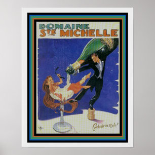 Poster Vintage Domaine Ste Michelle Ad Print 16 x 20