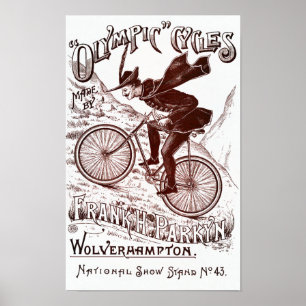 Poster vintage dos ciclos de olimpiadas