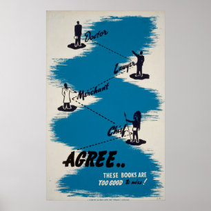 Poster vintage dos livros