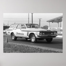 Póster Vintage Drag - 1962 Dodge Wagon - Nemesis