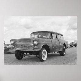 Póster Vintage Drag - Chevy Nomad Gasser - Rolling Stone