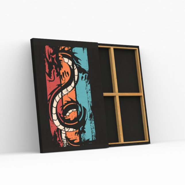 Poster Vintage Dragon Silhouette (Criador carregado)