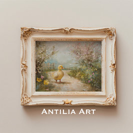 Poster Vintage Ducket Portrait Fazenda Life Duck