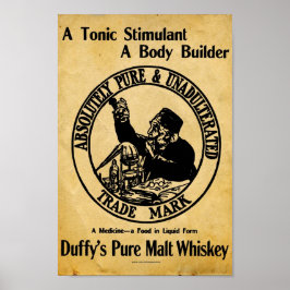 Póster Vintage Duffys Malt - Sinal Whiskey