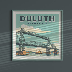 Poster Vintage Duluth Minnesota