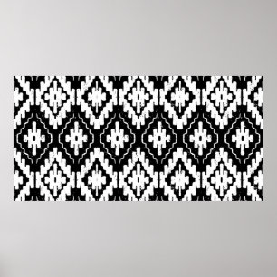 Poster Vintage é um padrão étnico perfeito com índi a