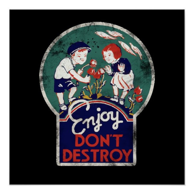 Póster Vintage Earth Day (Frente)