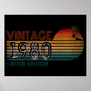 Poster vintage edição limitada de 1980