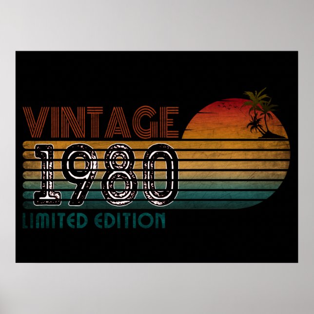 Poster vintage edição limitada de 1980 (Frente)