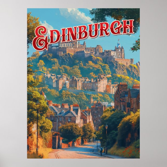 Poster Vintage Edinburgh (Frente)