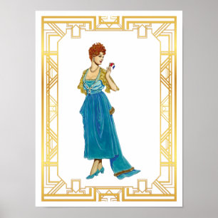 Poster Vintage Edwardian Gown Fashion Vintage Art