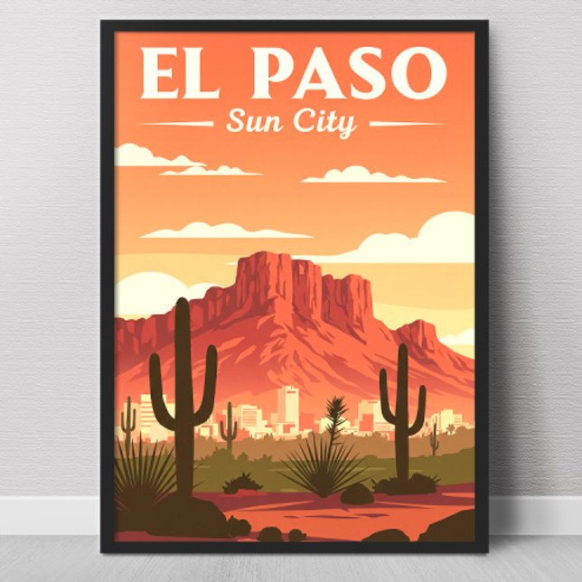Poster Vintage El Paso Texas (Criador carregado)