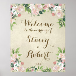 Poster Vintage elegant floral
