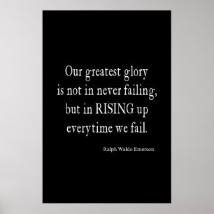 Póster Vintage Emerson que supera citações da falha