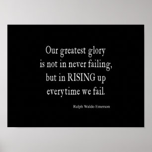 Poster Vintage Emerson Superando Cotação de Falha