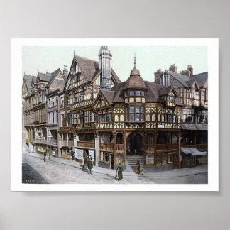 Póster Vintage England Chester 1890