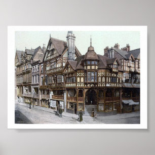 Póster Vintage England Chester 1890's