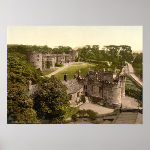 Poster Vintage England, Skipton Castle, Yorkshire