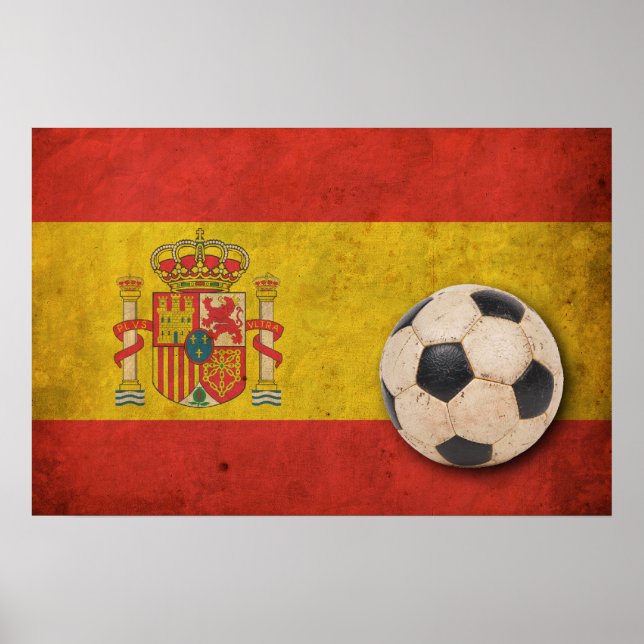 Póster Vintage Espanha Futebol (Frente)