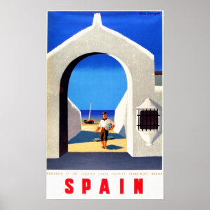Poster Vintage Espanha Pescador