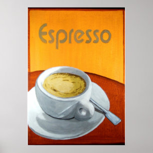 Póster Vintage Espresso Café