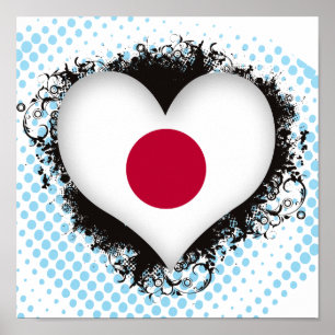 Poster Vintage eu amo Japão