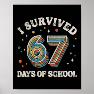 Poster Vintage Eu Sobrevivi 67 Dias De Professores Da Esc