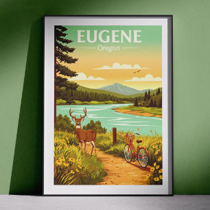 Poster Vintage Eugene Oregon