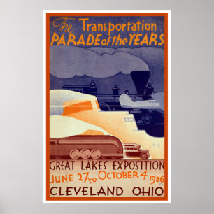 Poster Vintage Excelente Lagos Exposition Cleveland Ohio