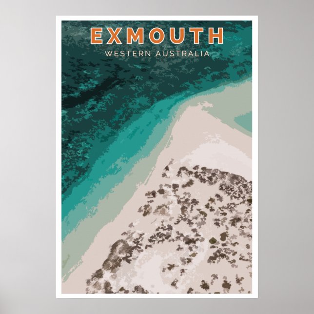 Poster vintage - Exmouth, Austrália Ocidental (Frente)