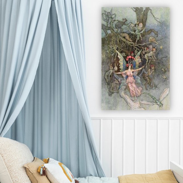 Poster Vintage Fairy Art Warwick Goble Vearies (Criador carregado)