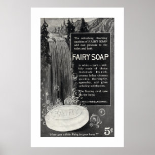 Póster Vintage Fairy Soap Ad de 1916