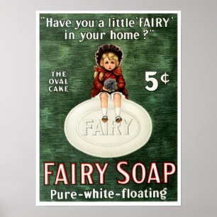 Póster Vintage Fairy Soap Advertisement