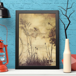 Póster Vintage Fairy Tale, Fada's Tightrope de Rackham