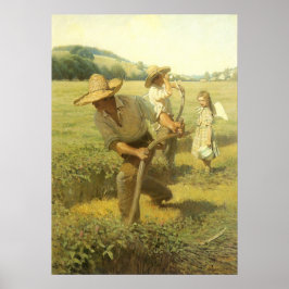 Poster Vintage Farmers, de volta à Fazenda pelo NC Wyeth