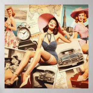 Poster Vintage Fashion Pinup