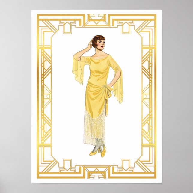 Poster Vintage Fashion Roaring 20s Flapper Evening (Frente)