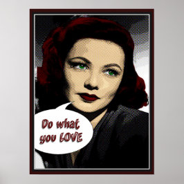 Poster Vintage faz o que você ama