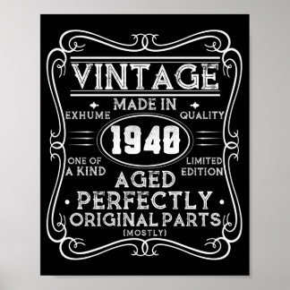 Poster Vintage Feita Em 1940