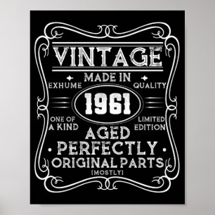 Poster Vintage Feita Em 1961