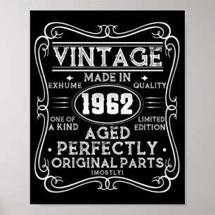 Poster Vintage Feita Em 1962