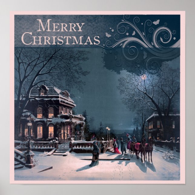 Poster Vintage Felry Christmas (Frente)