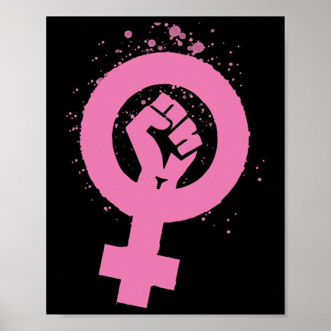 Poster Vintage Feminismo - Símbolo Design (Frente)