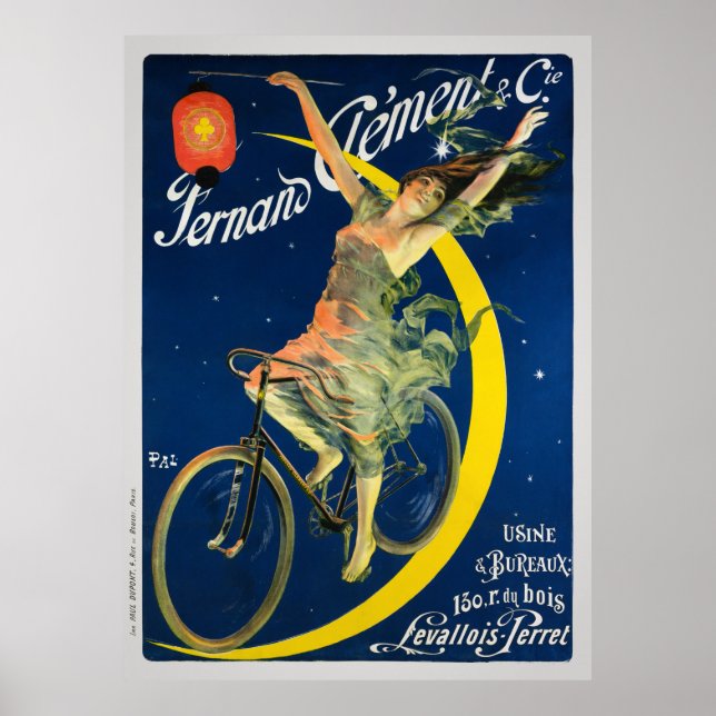 Poster vintage Fernand Clément & Cie Bicicletas (Frente)