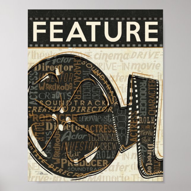 Póster Vintage Film Reel (Frente)