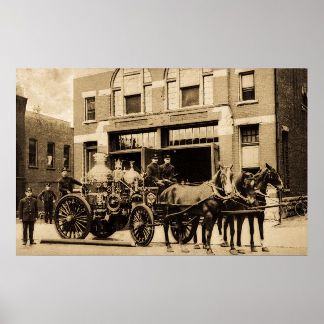 Poster Vintage Fire Company (Frente)