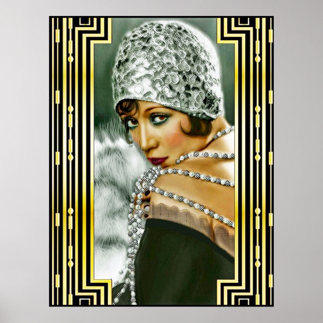 Poster Vintage Flapper (Frente)